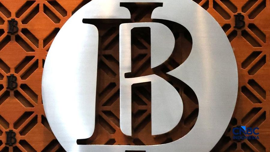 Logo Bank Indonesia (BI). (CNBC Indonesia/Muhammad Sabki)
