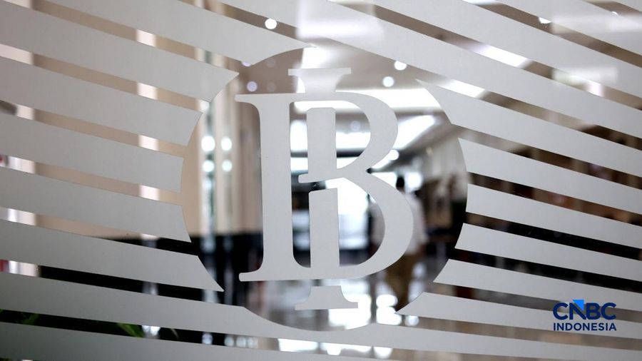 Logo Bank Indonesia (BI). (CNBC Indonesia/Muhammad Sabki)