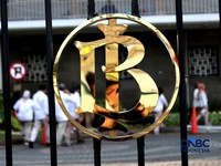 Logo Bank Indonesia (BI). (CNBC Indonesia/Muhammad Sabki)