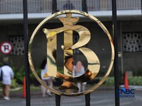 Logo Bank Indonesia (BI). (CNBC Indonesia/Muhammad Sabki)