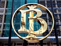 Logo Bank Indonesia (BI). (CNBC Indonesia/Muhammad Sabki)