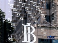 Logo Bank Indonesia (BI). (CNBC Indonesia/Muhammad Sabki)