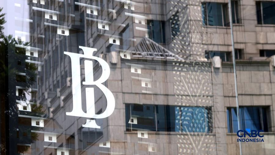Logo Bank Indonesia (BI). (CNBC Indonesia/Muhammad Sabki)