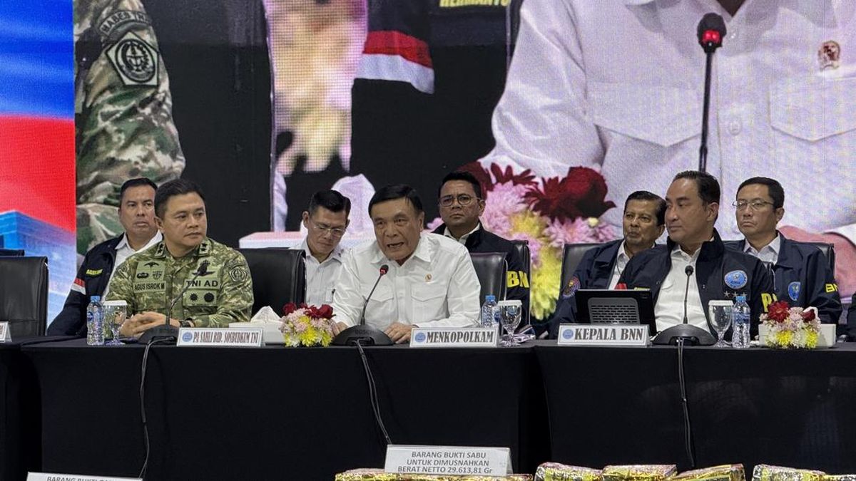 Menko Polkam Apresiasi BNN Musnahkan 34 Kg Narkoba dari 12 Kasus