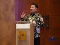 Moeldoko kembali terpilih sebagai Ketum Periklindo dalam Musyawarah Nasional (Munas) Periklindo 2026 yang digelar di Jakarta, Selasa (22/9/2026). (CNBC Indonesia/Ferry Sandi)