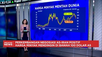 Nego Iran Vs AS, Harga Minyak Merosot ke Bawah USD 100 - Harga Emas Stabil