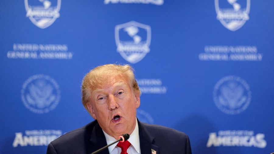 Presiden AS Donald Trump menghadiri acara Shield of the Americas di sela-sela Sidang Majelis Umum PBB (UNGA) ke-81 di New York City, AS, pada 22 September 2026. (REUTERS/Kylie Cooper)