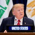 Presiden AS Donald Trump mengikuti pertemuan multilateral dengan para pemimpin dari Dewan Kerja Sama Teluk (GCC)yang mencakup Uni Emirat Arab (UEA), Qatar, Bahrain, Kuwait, dan Omanselama Sidang Majelis Umum PBB (UNGA) ke-81 di New York City, AS, pad