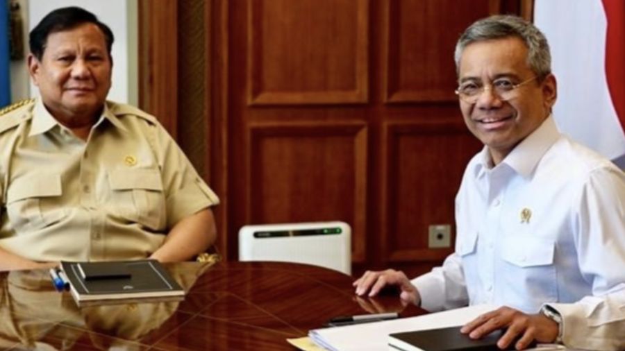 Presiden Prabowo Subianto dan Menteri Keuangan Suahasil Nazara. (Dok. kemenkeu.go.id)