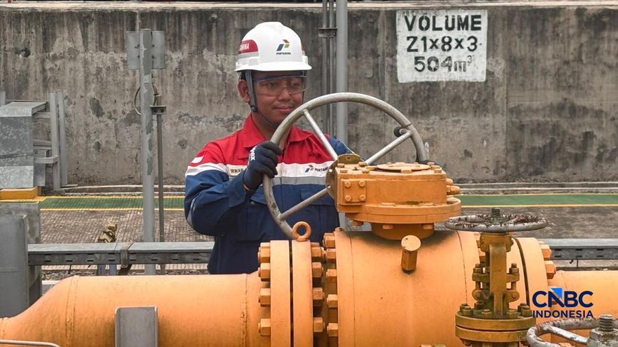 Stasiun Metering Gas PT Pertamina Gas (Pertagas) di KEK Sei Mangkei, Sumatra Utara. Rabu (23/9/2026). (CNBC Indonesia/Firda Dwi Muliawati)