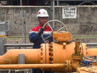 Stasiun Metering Gas PT Pertamina Gas (Pertagas) di KEK Sei Mangkei, Sumatra Utara. Rabu (23/9/2026). (CNBC Indonesia/Firda Dwi Muliawati)