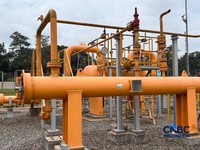 Stasiun Metering Gas PT Pertamina Gas (Pertagas) di KEK Sei Mangkei, Sumatra Utara. Rabu (23/9/2026). (CNBC Indonesia/Firda Dwi Muliawati)