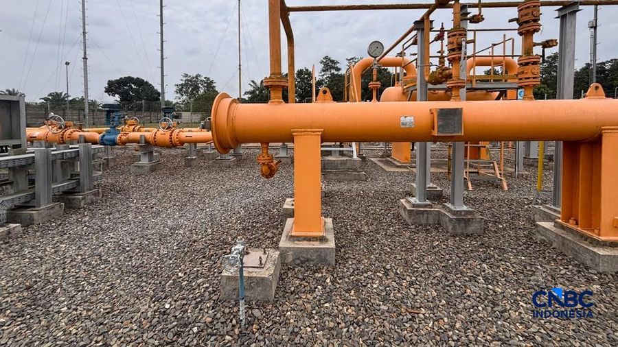 Stasiun Metering Gas PT Pertamina Gas (Pertagas) di KEK Sei Mangkei, Sumatra Utara. Rabu (23/9/2026). (CNBC Indonesia/Firda Dwi Muliawati)
