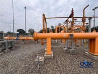 Stasiun Metering Gas PT Pertamina Gas (Pertagas) di KEK Sei Mangkei, Sumatra Utara. Rabu (23/9/2026). (CNBC Indonesia/Firda Dwi Muliawati)