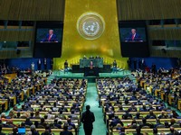 US President Donald Trump addresses the 81st United Nations General Assembly at UN headquarters in New York City, US, September 22, 2026.  REUTERS/MIKE SEGAR