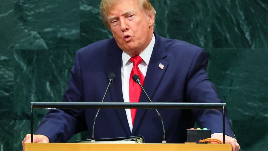 US President Donald Trump addresses the 81st United Nations General Assembly at UN headquarters in New York City, US, September 22, 2026.  REUTERS/MIKE SEGAR