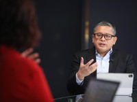 CEO Bethsaida Healthcare, Norman Daulay menyampaikan pemaparan dalam Road To CNBC Indonesia Awards 2026 kategori Best Healthcare di Jakarta, Kamis (24/9/2026). (CNBC Indonesia/Faisal Rahman)