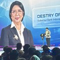 Gubernur Bank Indonesia, Destry Damayanti saat menghadiri FEKDI x IFSE 2026 di Jakarta International Convention Center (JICC), Senayan, Jakarta, Kamis (24/9/2026). (CNBC Indonesia)