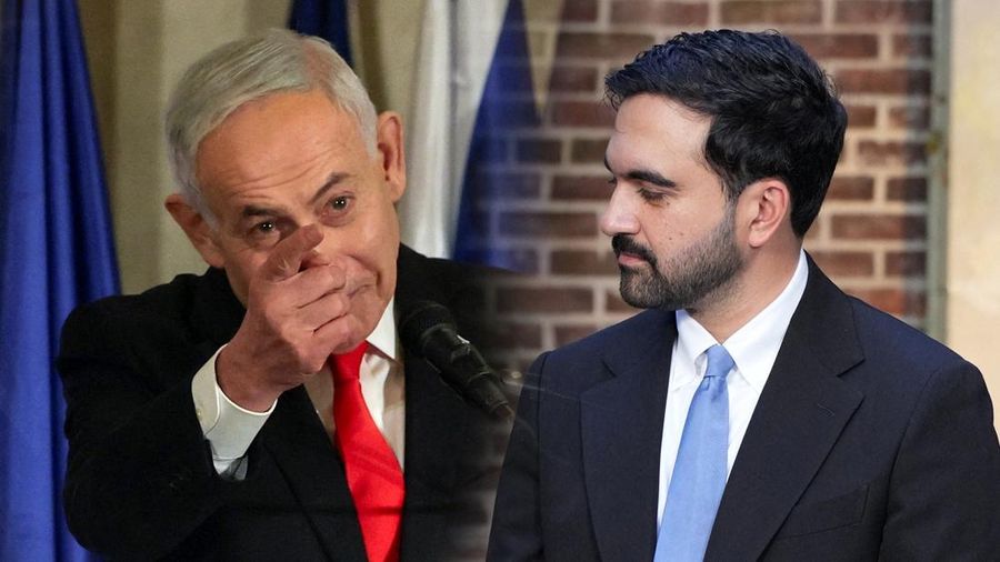 Kolase Foto Perdana Menteri Israel, Benjamin Netanyahu dan Wali Kota New York City, Zohran Mamdani. (Dok. Reuters)