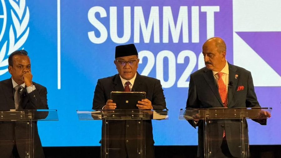 Menteri LH Jumhur Hidayat saat menghadiri  Climate Summit PBB. (Dok. Kementerian LH)