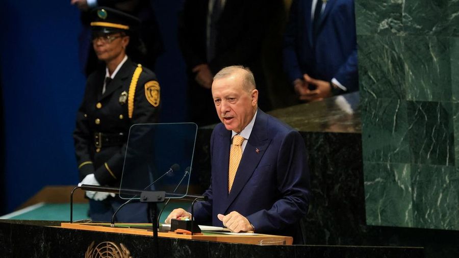 Presiden Turki Recep Tayyip Erdogan berpidato di hadapan Sidang Majelis Umum PBB ke-81 di markas besar PBB di New York City, AS, pada 22 September 2026. Presiden Turki Recep Tayyip Erdogan berpidato di hadapan Sidang Majelis Umum PBB ke-81 di markas besar PBB di New York City, AS, pada 22 September 2026.