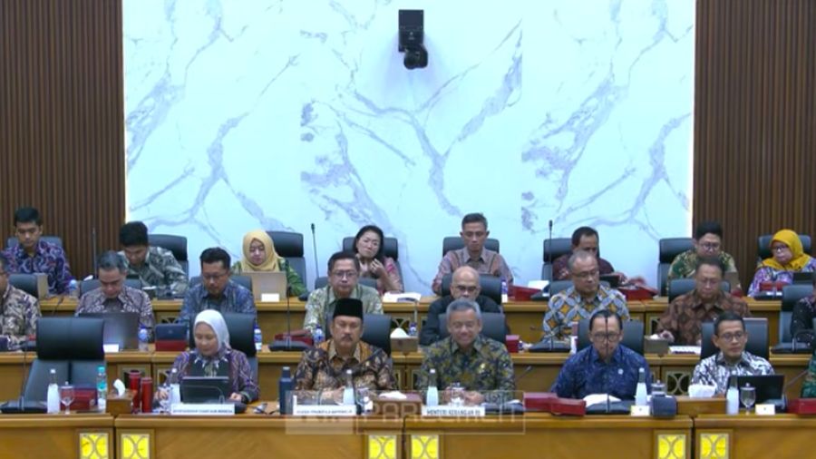 Rapat kerja Badan Anggaran (Banggar) DPR RIdengan Menteri Keuangan, Menteri PPN/Kepala Bapenas, Menteri Hukum dan Gubernur BI di Komplek Parlemen, Senayan, Jakarta, Kamis (24/9/2026). (Tangkapan Layar Youtube/DPR RI)
