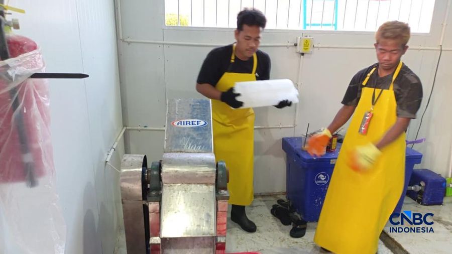 Suasana Kampung Nelayan Merah Putih (KNMP) Tongke-tongke di Kabupaten Sinjai, Sulawesi Selatan, Kamis (24/9/2026). (CNBC Indonesia/Martyasari Rizky)
