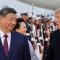 US President Donald Trump and Chinese President Xi Jinping react as Xi arrives ahead of a state visit at Joint Base Andrews, Maryland, US, September 23, 2026. REUTERS/Jonathan Ernst