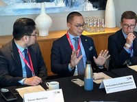 Wakil Ketua MPR RI dari Fraksi PAN Eddy Soeparno saat menjadi narasumber dalam rangkaian New York Climate Week 2026 pada sesi yang diselenggarakan Climate Group dan RE100 di The Glasshouse, New York, Amerika Serikat, Rabu (23/9/2026). (Dok. Tim Eddy