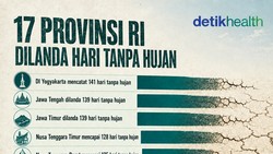 Infografis: 17 Provinsi RI Dilanda Hari Tanpa Hujan, DIY 141 Hari