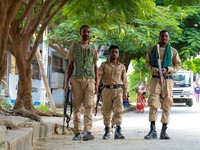 Members of the Tigrayan forces patrol along a street as tensions intensify after the forces launched a major offensive against the federal government in multiple locations, in Mekelle, Tigray Region, Ethiopia, September 24, 2026. Obtained by REUTERS