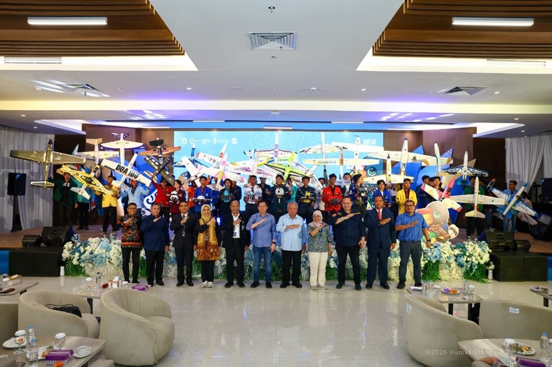 Ibu Kota Nusantara (IKN) menjadi arena bagi 94 tim mahasiswa dari 43 perguruan tinggi di Indonesia untuk menguji kemampuan dan inovasi teknologi wahana udara nirawak (Unmanned Aerial Vehicle/UAV) dalam Final Kontes Robot Terbang Indonesia (KRTI) 2026 yang berlangsung pada 21-25 September 2026. (Dok. Humas OIKN/Kevin)