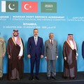 Turkey's Foreign Minister Hakan Fidan, Pakistan's Deputy Prime Minister and Foreign Minister Mohammad Ishaq Dar, Saudi Arabia's Foreign Minister Prince Faisal bin Farhan Al Saud, Turkey's Defence Minister Yasar Guler, Turkish Chief of General Staff G