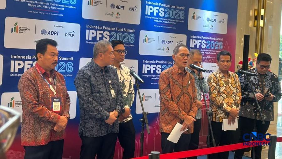 Kepala Eksekutif Pengawas Perasuransian, Penjaminan dan Dana Pensiun OJK, Ogi Prastomiyono di IPFS 2026, Balai Kartini, Jakarta Selatan, Jumat (25/9/2026). (CNBC IndonesiaZafnya)