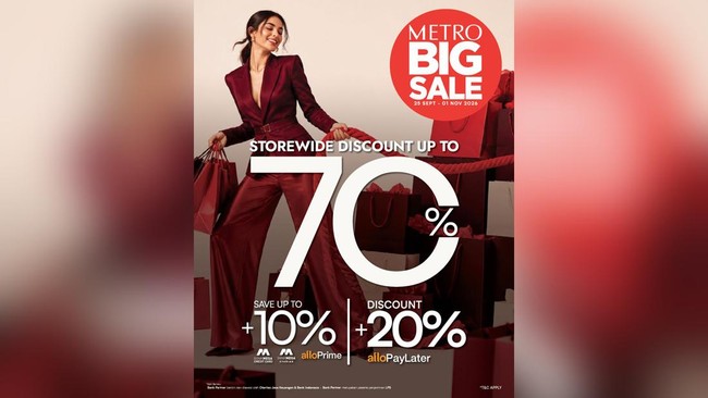 Serbu! METRO Big Sale Kembali Hadir, Diskon Hingga 70%