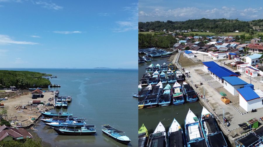Pemandangan Pelabuhan Tongke-tongke di Kabupaten Sinjai, Sulawesi Selatan, kini mengalami perubahan signifikan. (Dok. Humas KKP)