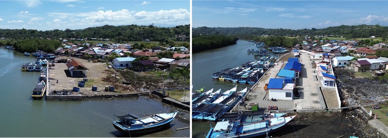 Pemandangan Pelabuhan Tongke-tongke di Kabupaten Sinjai, Sulawesi Selatan, kini mengalami perubahan signifikan. (Dok. Humas KKP)