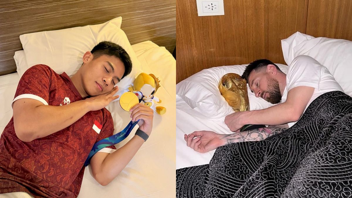 Ubed Tidur Sambil Pegang Medali Emas, Ingatkan pada Lionel Messi — NadiKabar.com