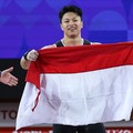 Atlet Angkat Besi Indonesia, Rahmat Erwin Abdullah Raih Emas di ASIAN Games 2026. (Dok NOC Indonesia)