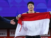 Atlet Angkat Besi Indonesia, Rahmat Erwin Abdullah Raih Emas di ASIAN Games 2026. (Dok NOC Indonesia)