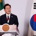 South Korean President Lee Jae-Myung speaks as he delivers a joint statement to the media following a bilateral meeting with Mexican President Claudia Sheinbaum (not pictured) at the National Palace in Mexico City, Mexico, September 24, 2026. REUTERS
