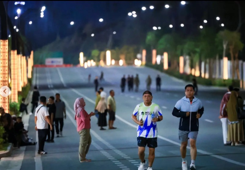 Suasana Malam di Kota IKN. (Humas Otorita IKN)
