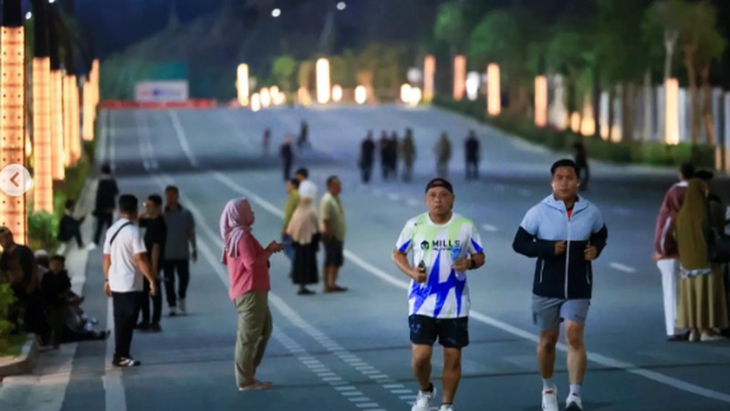 Suasana Malam di Kota IKN. (Humas Otorita IKN)