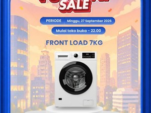 Beli Mesin Cuci Front Load 7 Kg di Transmart Full Day Sale, Diskon Rp 2 Juta!