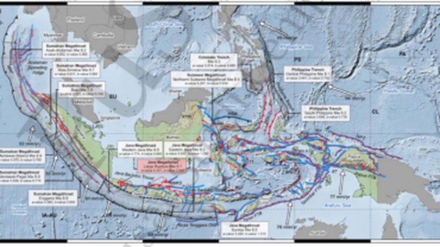 Zona Megathrust. (Instagram BMKG)