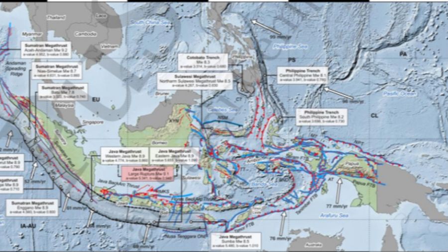 Zona Megathrust. (Instagram BMKG)