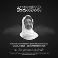 Berita duka cita Tun DR Siti Hasmah Binti Mohamad Ali. (Tangkapan layar)