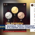 Indonesia Tempati Peringkat ke-14 di Klasemen Asian Games 2026