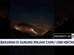 Kebakaran di Gunung Rinjani Capai 1.098 Hektare