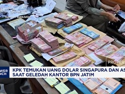 KPK Temukan Uang Dolar Singapura & AS Saat Geledah Kantor BPN Jatim
